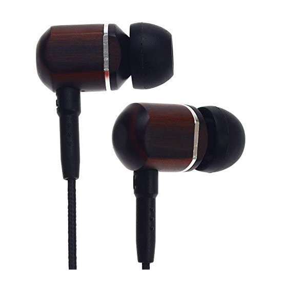 Wood In Ear Headphones Wholesale with 20pcs